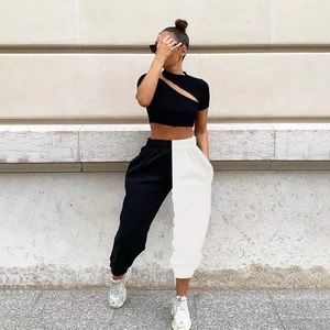 Black and White Sweatpants